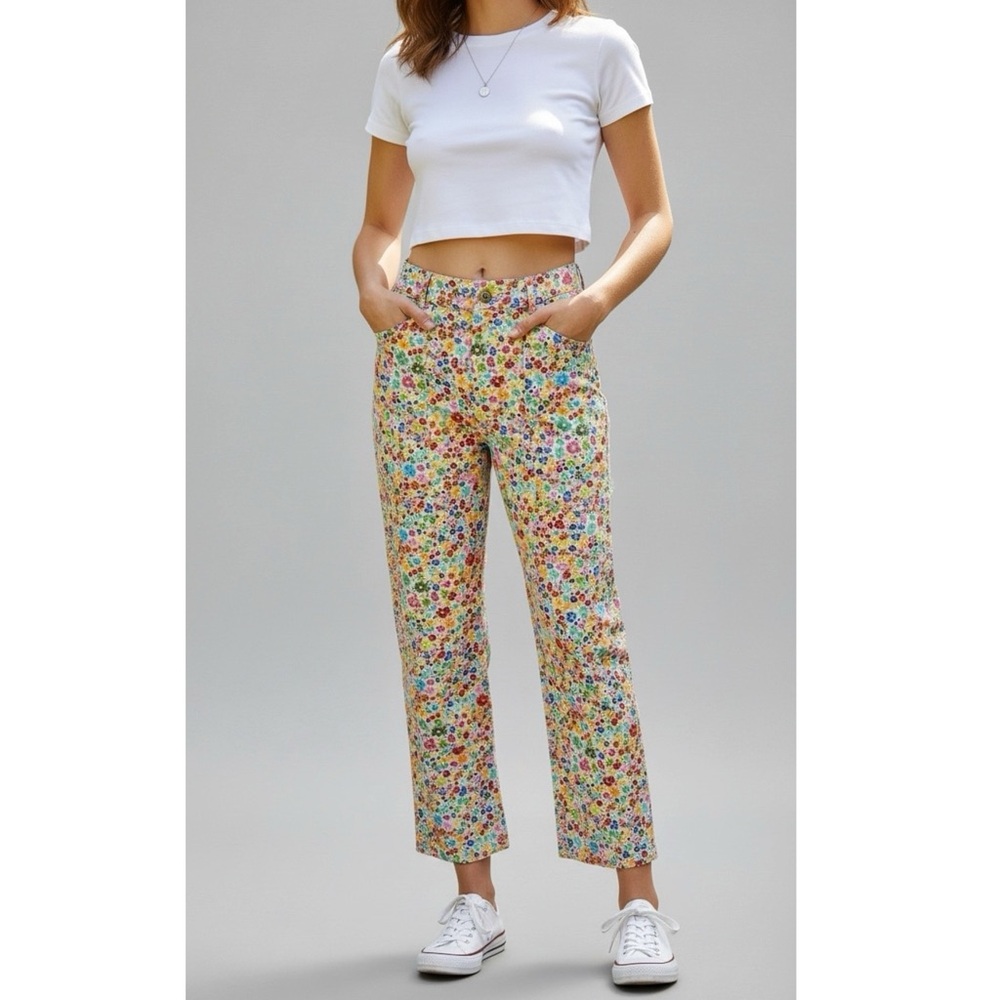 BIG BUD PRESS Work Pants, Blossom Floral Print, XS - Picture 2 of 16